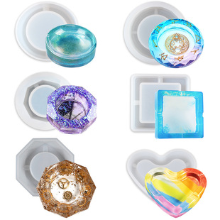 Factory spot crystal glue drop mold ashtray large ashtray square diamond round glue drop material