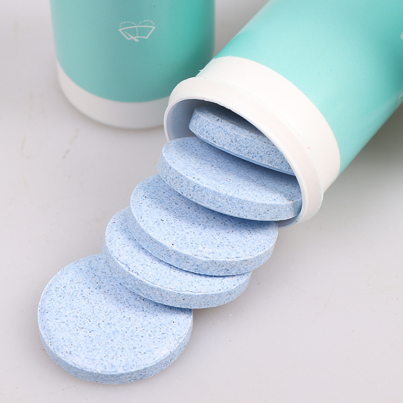 Car glass water solid effervescent tablets oil film removal concentrated wiper essence decontamination cleaner wiper water factory direct supply