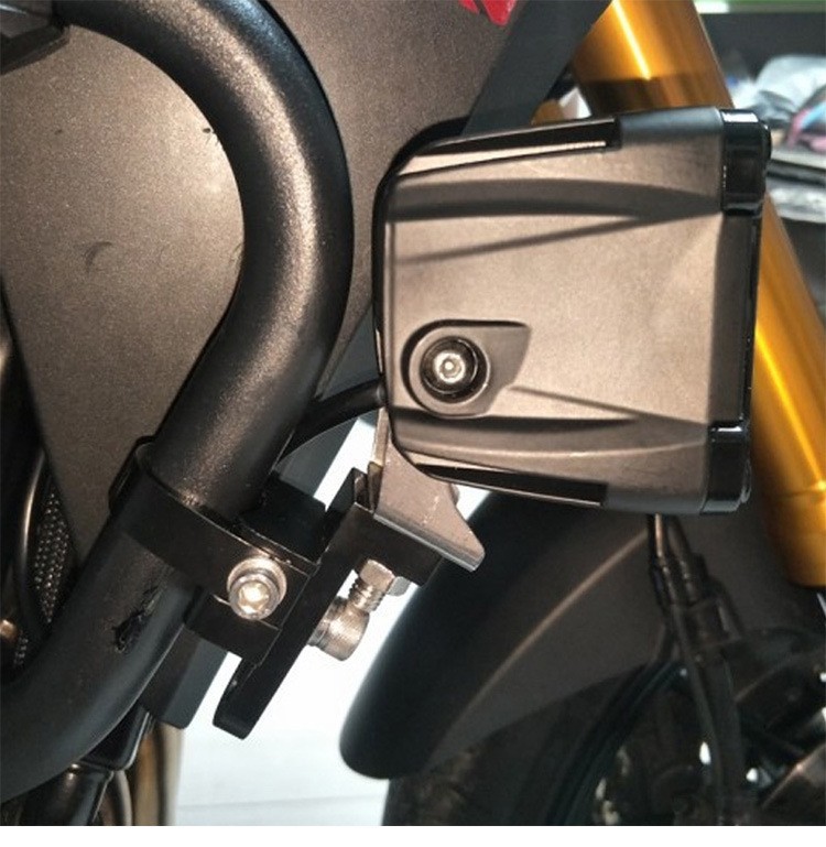 Cross-border motorcycle spotlight bracket fixture single hole aluminum alloy bumper damping LED pipe clamp extension bracket