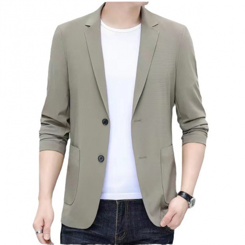 in stock Stable Cross-border Men's Summer Sunscreen Business Casual Single Suit Thin Anti-wrinkle 2024 New Quick-drying