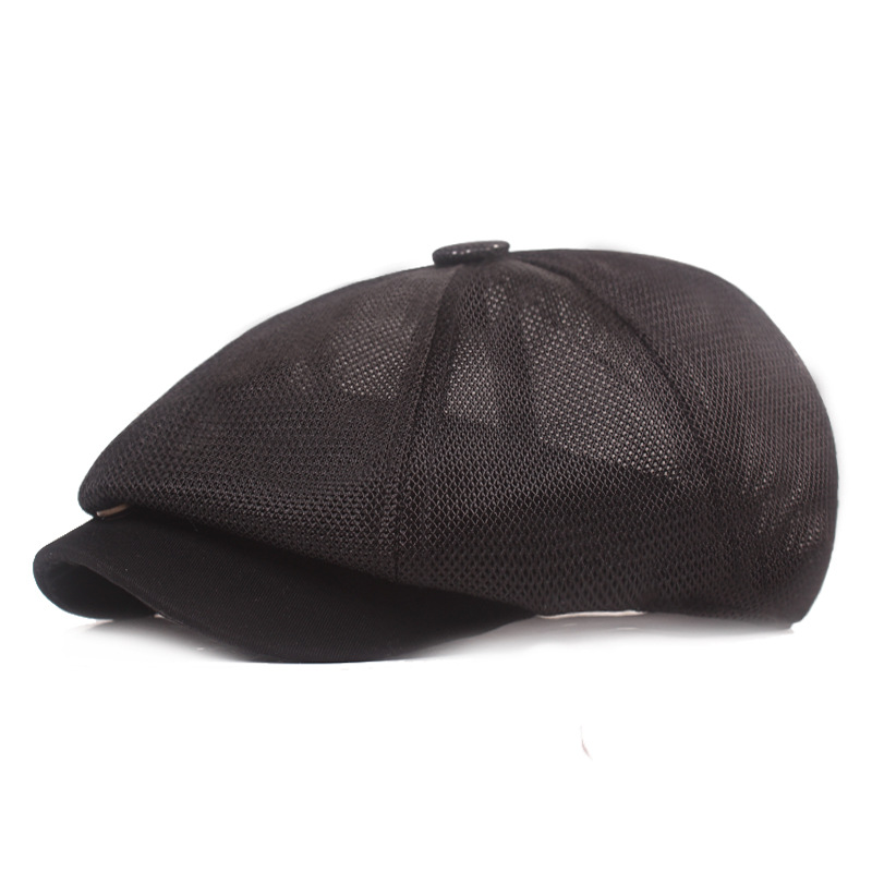 Cross-border Mesh Cap Men's Summer Sunshade Breathable Sunscreen Advanced Cap Youth Travel Beret Children's Tide