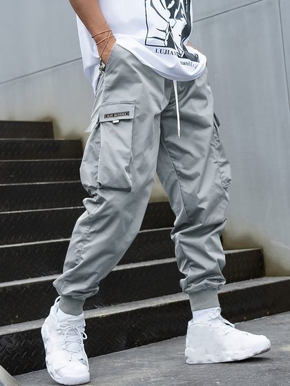 Large Size Overalls 2023 Spring Japanese Style Trendy Brand Men's Casual Pants Multi-Pocket Teenagers Trendy Loose Legs