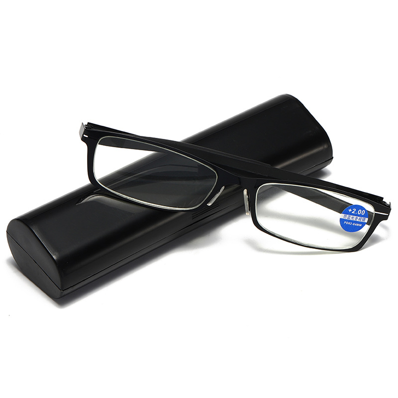Douyin Same Style Steel Ultra Light Anti-Blue Light Presbydering Glasses Men's and Women's Box Metal High-Definition Presbydering Glasses Box 860