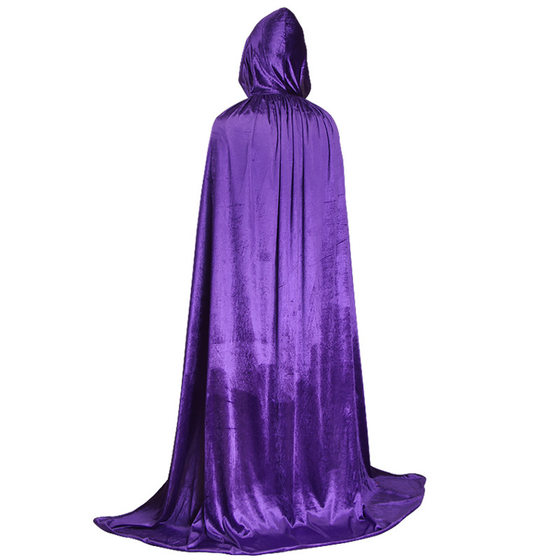 Halloween Cloak Cloak Performance Costume Golden Velvet Cloak Dress Up Adult Child Demon Vampire Cloak