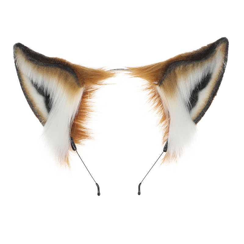 Simulation Beast Ear Hair Accessories cosplay Comic-Con Props Jewelry Headwear Cute Plush Headband Fox Nick Headband