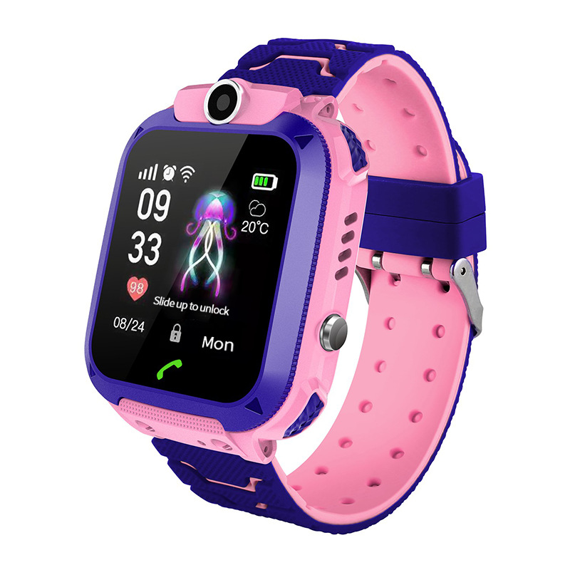 Cross-border Q15 waterproof children's smart phone positioning micro chat camera flashlight 5 generation Z6 multi-language switching watch