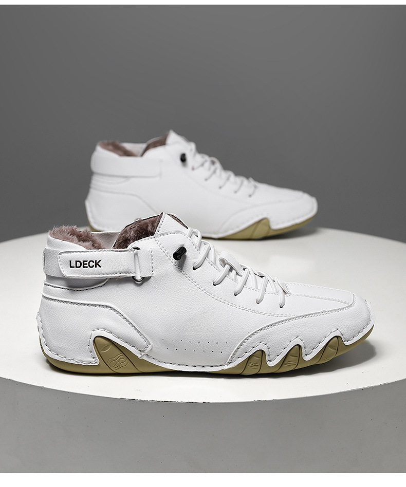 Cross-border Explosions Vinterfløyelsmartinstøvler Store størrelser Octopus Herre Varme Bomullssko Høye Herresportssko_voghion.com