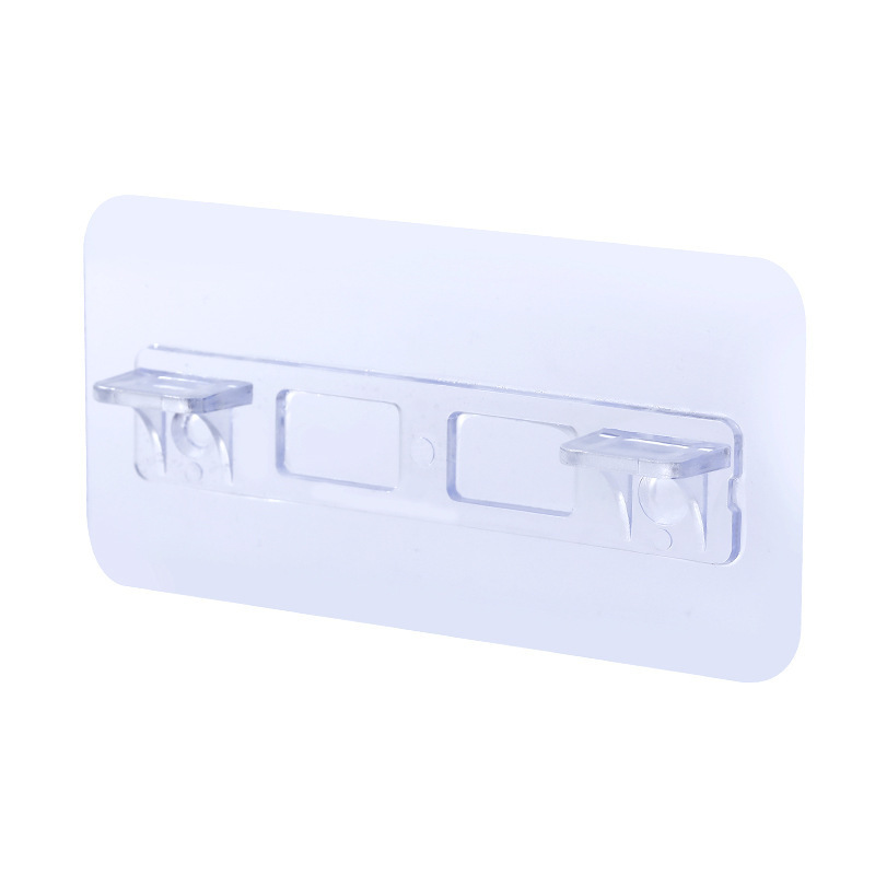 Creative seamless non-perforated plate drag anti-side-slip layer support telescopic rod nail-free strong adhesive storage support support partition support