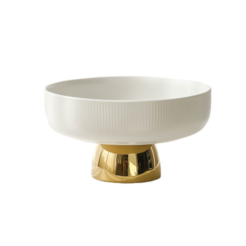 Nordic fashion simple Ceramic goblet fruit plate home living room living room fruit plate candy plate exhibition hall decoration