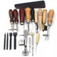 Manufacturers supply DIY leather tools suit hand sewing suit leather craft suit art 18-piece set 04