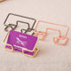 New Product Recommended Simple Cut Out Business Card Box Creative Iron Linear Business Card Holder Desktop Business Card Display Stand
