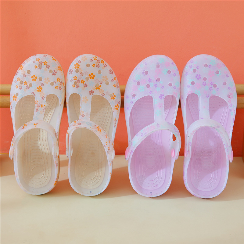 Summer New Hole Shoes Women's Sandals High-end Flat Jelly Shoes Beach Shoes Slip-resistant Women's Sandals