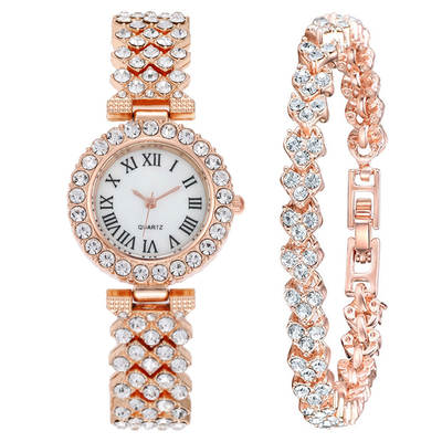 Foreign trade explosions AliExpress fashion diamond ladies watch women's watch Roman quartz watch bracelet manufacturers wholesale