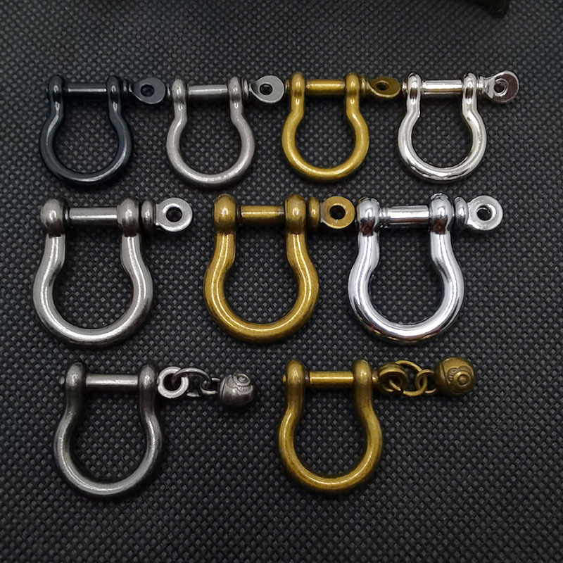 Factory wholesale luggage accessories horseshoe buckle vintage handmade diy keychain accessories alloy buckle U-shaped horseshoe buckle