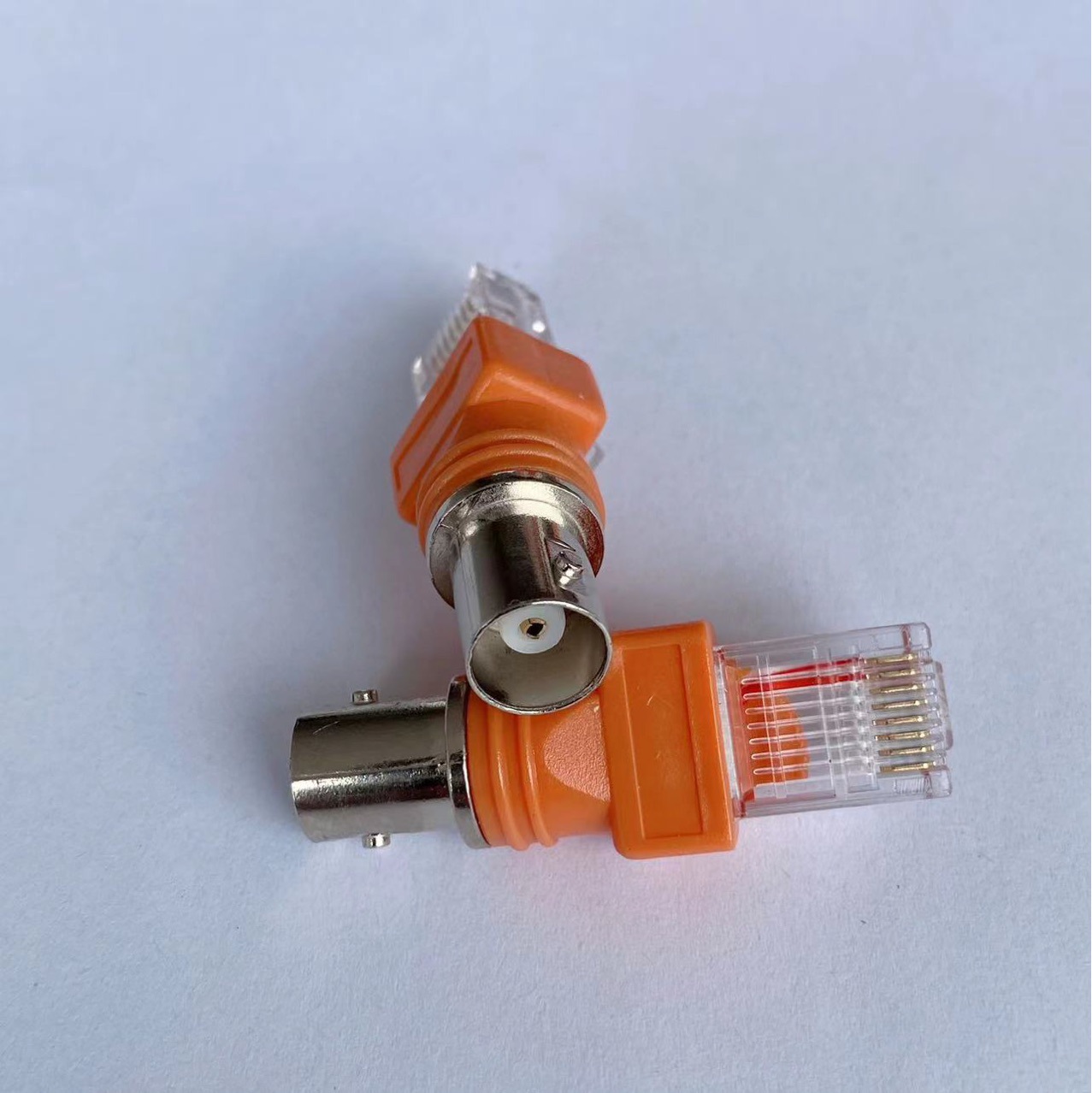 Crystal Head to bnc male-female head RI45 to F head RI45 to BNC head orange RJ45 to 6 types of networks