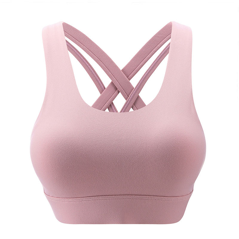 Новое интегрированное Спортивное нижнее белье с фиксированной чашкой Beauty Back, высокопрочная поддержка, противоударный бюстгальтер для йоги и бега, фитнеса, женский