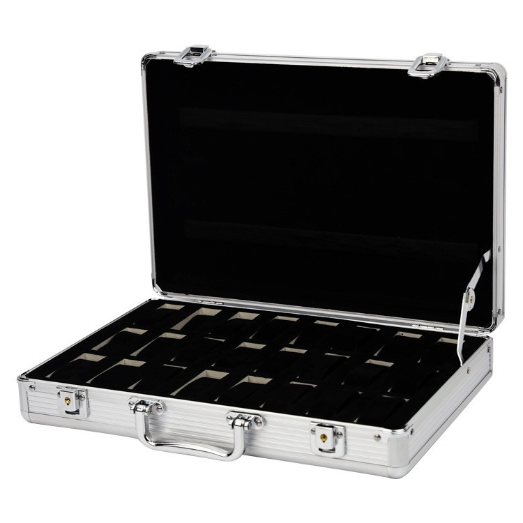 Aluminum alloy watch box 24 aluminum watch box 24 12 36 watch display box stall tools