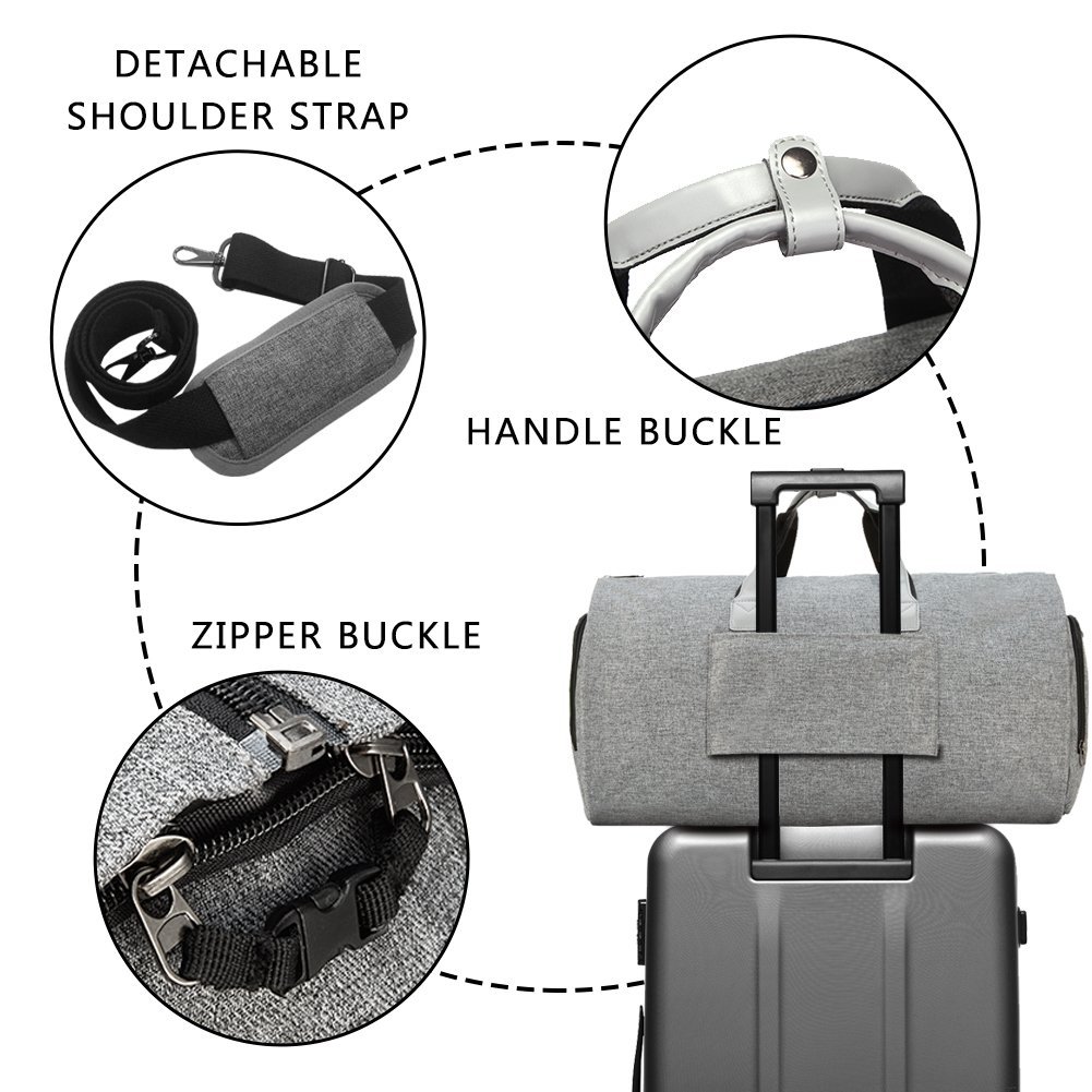 Cross-border New Men's Portable Travel Bag Large Capacity Duffel Bag Multi-functional Folding Suit Bag Shoulder Crossbody Bag