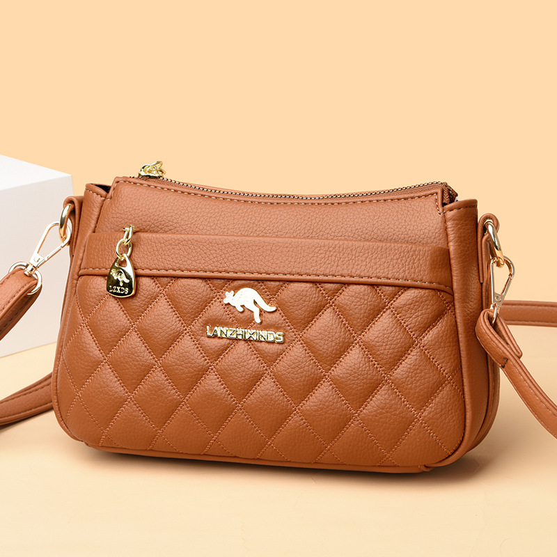 Bag women's 2023 new messenger bag middle-aged women's bag shoulder bag embroidery thread ladies mother small square bag a generation of hair