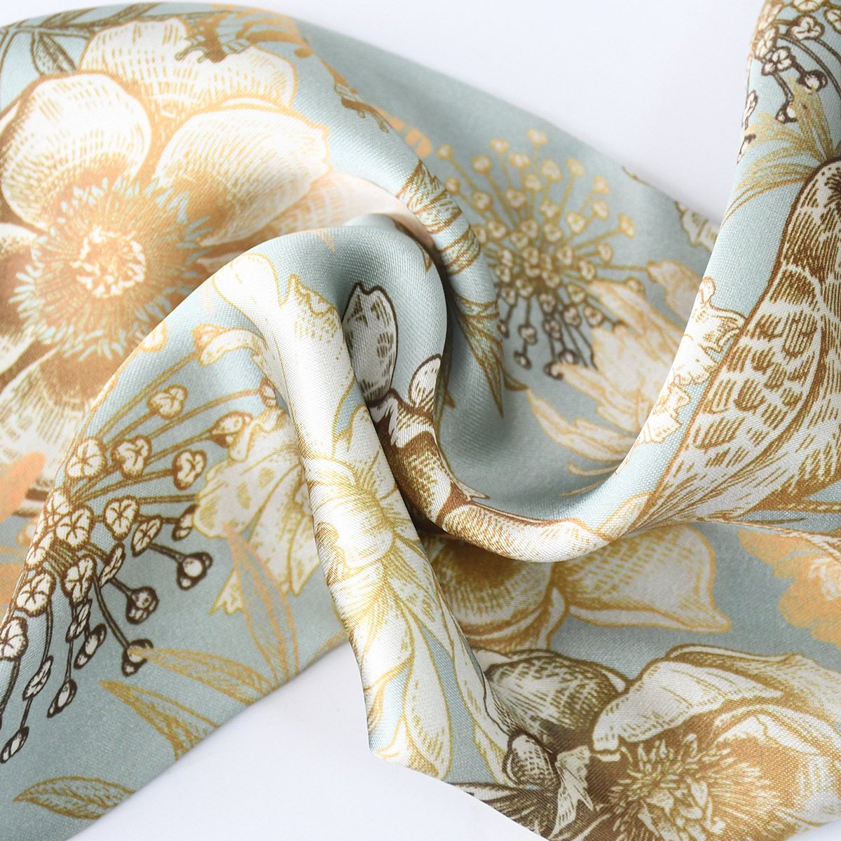 Chinese style retro multi-functional lazy magnetic silk scarf small long diamond magnetic buckle small scarf hair band wholesale