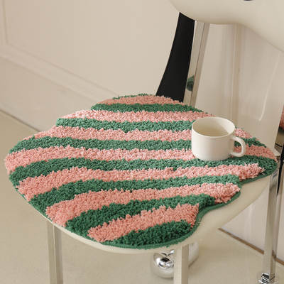 Shaped Super Fiber Soft Ass Pad Home Office Chair Cushion Simple Striped Color Soft Irregular Chair Cushion