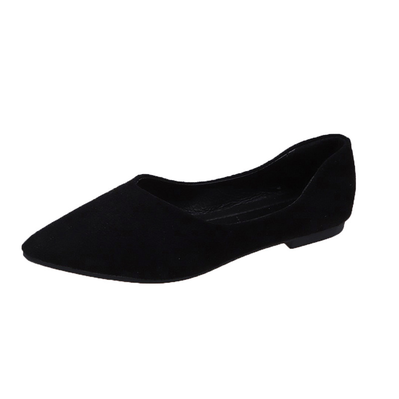 Foreign trade plus size pointed toe shallow mouth single-layer shoes for women 2023 spring and summer new casual flat soft bottom all-match single-layer shoes wholesale