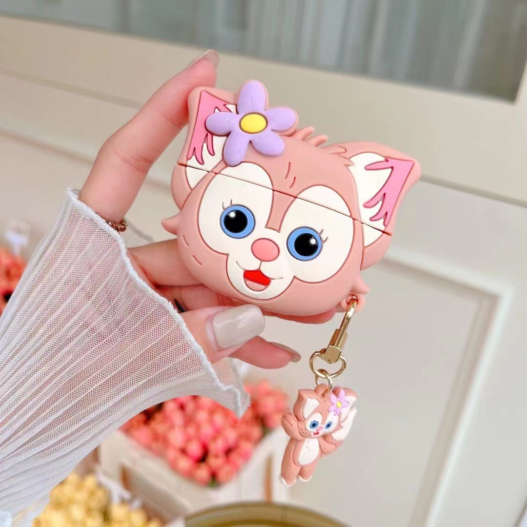 Creative cartoon Big Head Fox for AirPods 3 generation Apple wireless Bluetooth earphone set 1/2/Pro3 soft shell