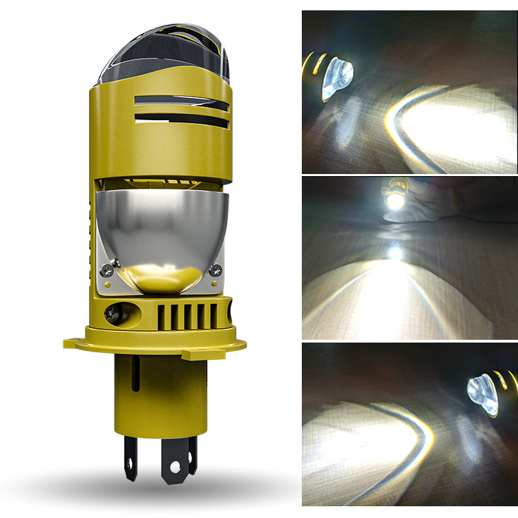 M01J direct plug-in bright H4 double lens car led headlight motorcycle spotlight dual light far and near integrated front