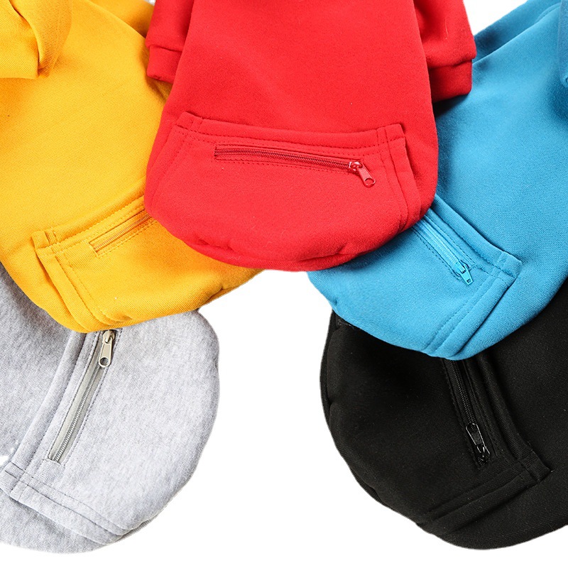 Small and Medium-sized Dog Dog Cat Pet Zipper Pocket Wei Yi Chao Brand Teddy Bo Mei Fa Dou Autumn and Winter Supplies Clothes