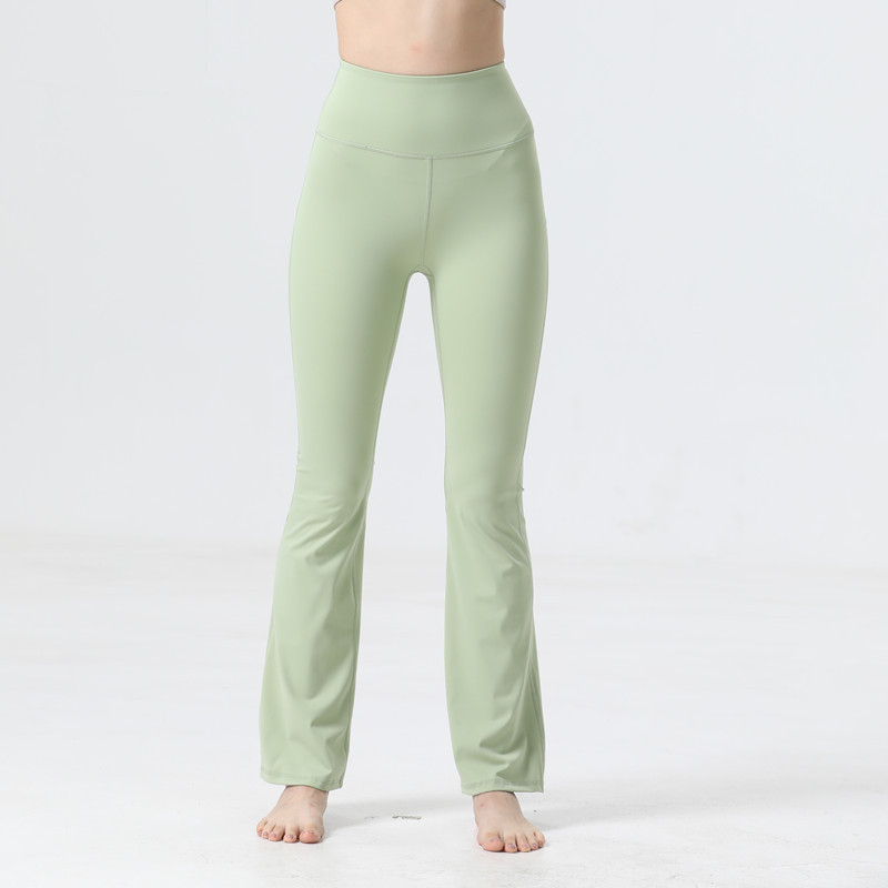 SWIFT SPEED Women's Flared Pants Sports Slim High Elastic Yoga Pants Casual Naked High Waist Pants
