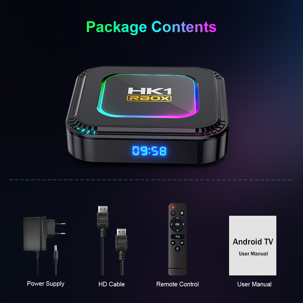HK1 RBOX K8 RK3528 set top box 4G/64G Android 13 dual WIFI with Bluetooth player