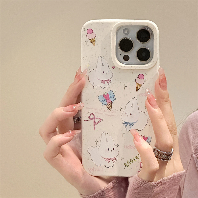知泰iphone14Pro手機殼蘋果13小麥殼12Promax兔子15卡通11保護套