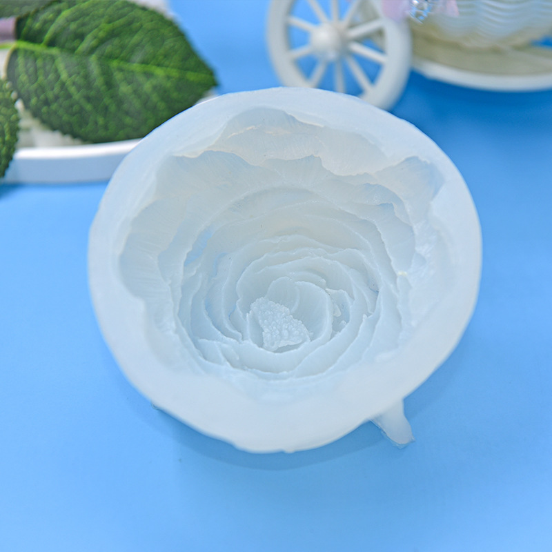 牡丹の花の形のシリカゲルの金型はDIYケーキの金型を焼きます。|undefined