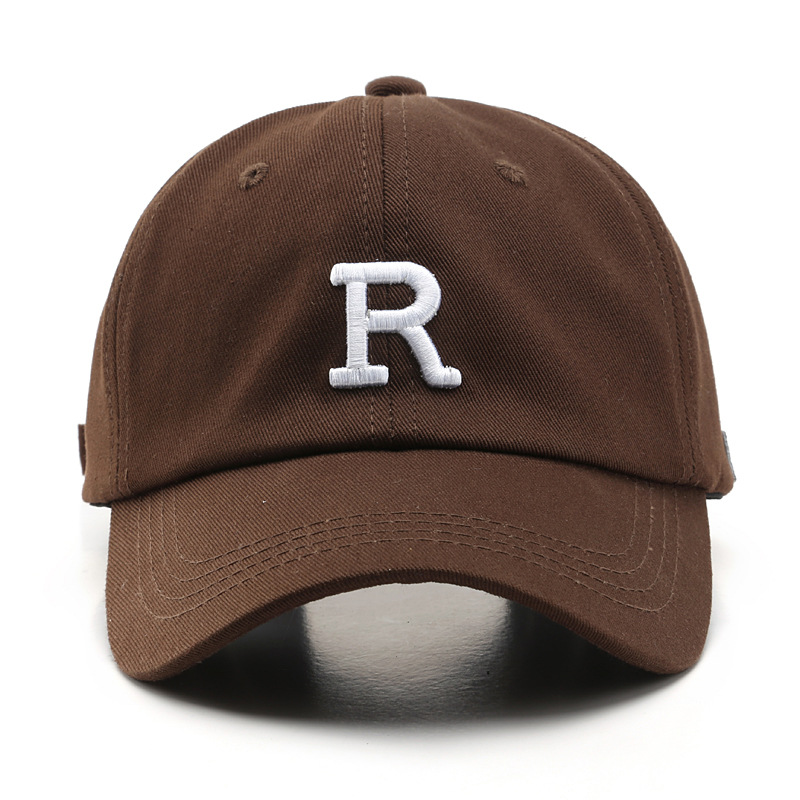 Hat Spring and Autumn Fashion Simple Letter Embroidered Curved Corner Cotton Cap Men's Outdoor Sports Sunscreen Sun Hat