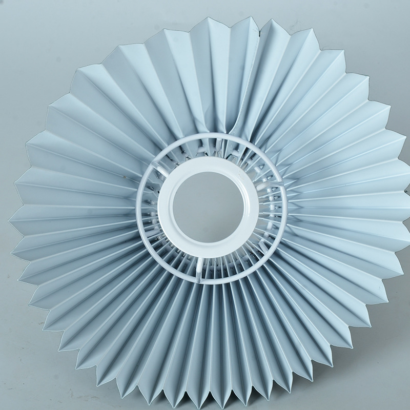 Table lamp lampshade creative pleated KD bedside fabric woven lampshade bedroom floor lamp shell PVC lampshade factory
