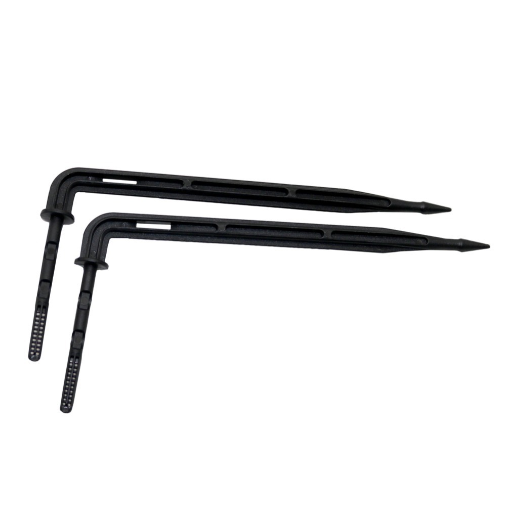 Black Curved Arrow Dripper Potted Drip Irrigation Device Greenhouse Orchard Greenhouse Equipment Ground Inserted Drop Arrow Steady Flow Small Dripper