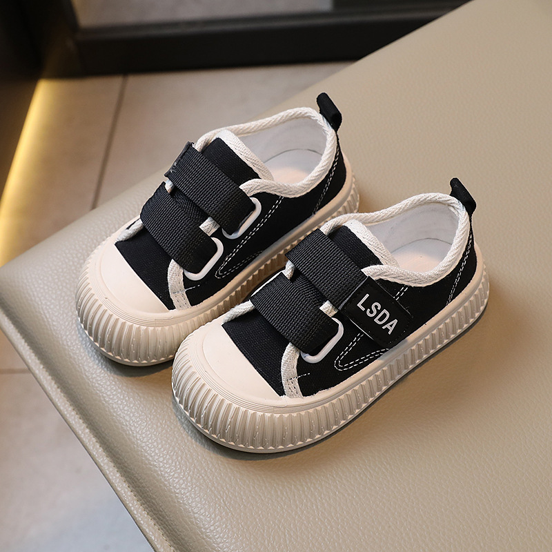 Girls' shoes 2023 Spring and Autumn new boys' Korean style soft bottom canvas shoes baby fashion casual shoes biscuit shoes