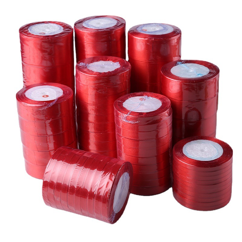 Red Ribbon Ribbon Matte Polyester Ribbon diy Wedding Decoration Ribbon Gift Cake Box Ribbon