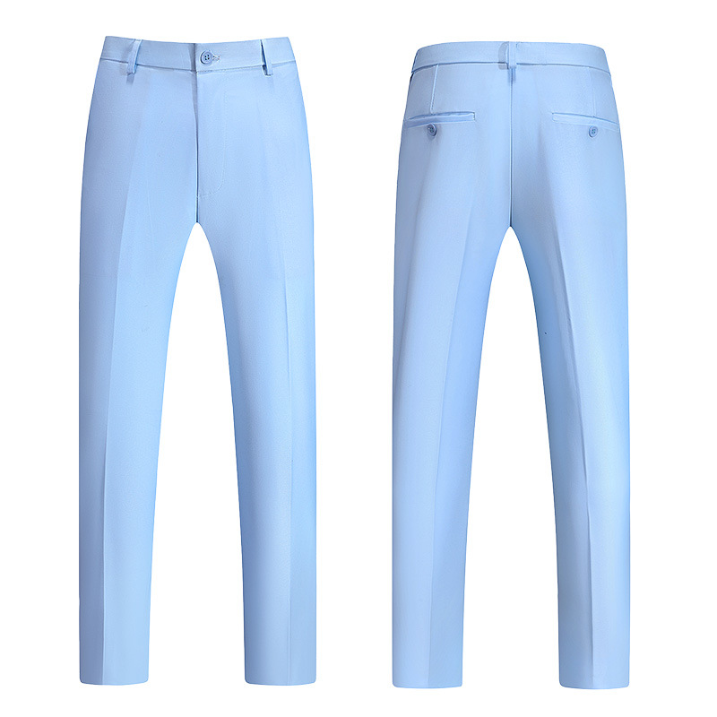 2023 foreign trade new men's solid color suit trousers fashion men's business casual slim business wear suit trousers