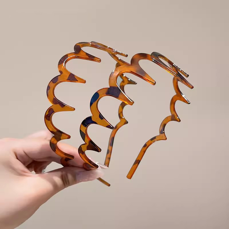 Toothed Dual-purpose Broken Hair Wave Hair Hoop Women's Going Out All-match Face Washing Special Internet Celebratory Hair Clamp Head Hoop 2024 New Style