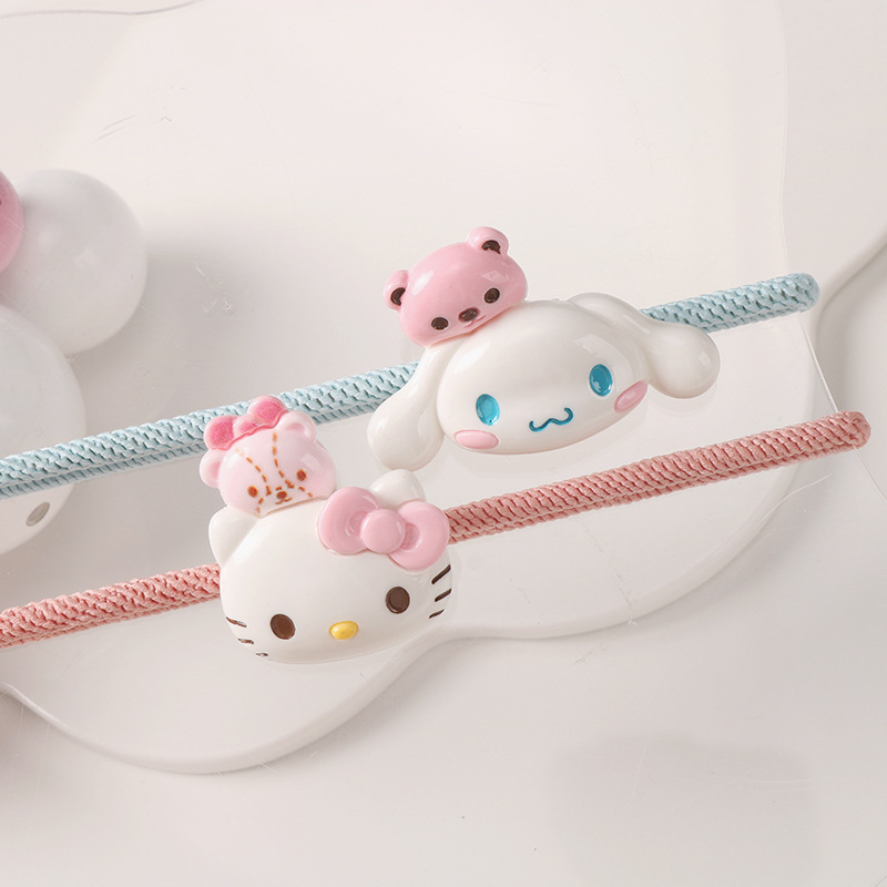 Sanrio three-dimensional hair ring coolomi Yugui dog soft cute cartoon headband Princess cute baby rubber band