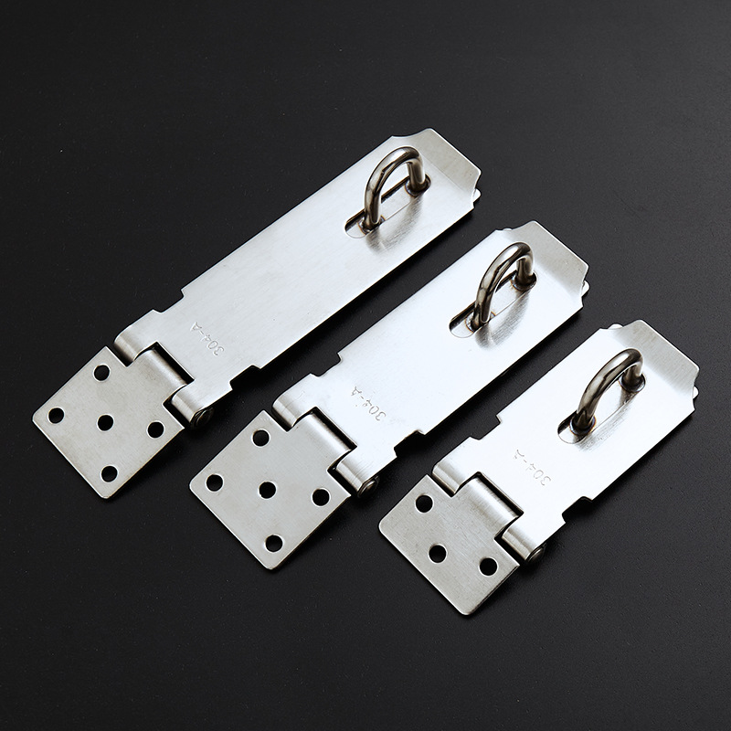 Stainless Steel Hasp Door Lock Cabinet Door Drawer Lock Old-fashioned Wooden Door Latch Buckle Buckle Fixation of Datch Door Nose