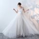 Europe and the United States cross-border light wedding dress 2024 new bridal French small tail white mesh temperament independent station dress women