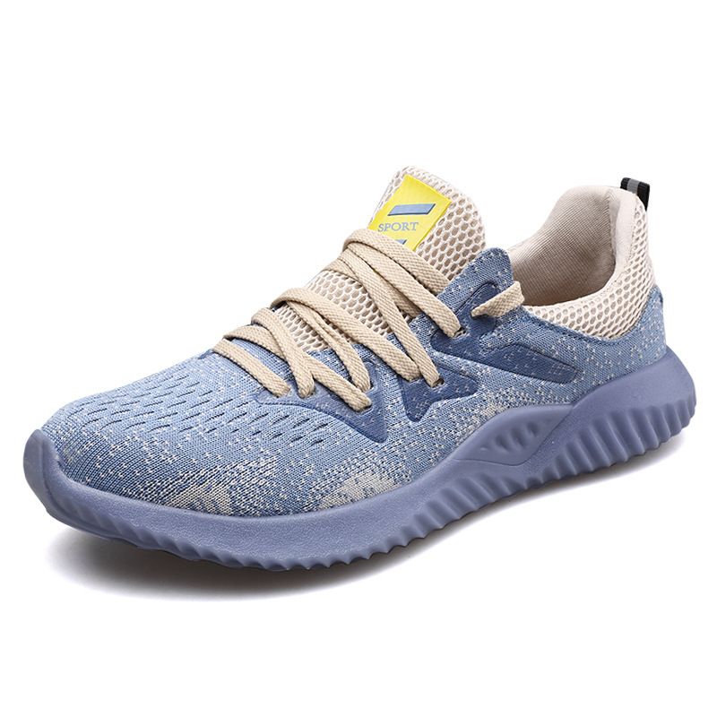 Cross-border Safety Shoes Steel Toe Anti-smashing Anti-piercing Flying Woven Comfortable Lightweight Fashion Safety Protection Work Shoes