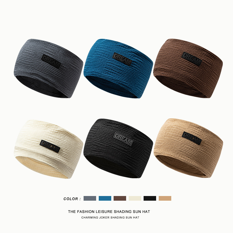 Internet Celebrity Outdoor Sports Hair Band Women's Hair Band Running Sweat Absorbing Hair Band Moon Tape Spring and Summer Wool Knitted Hat