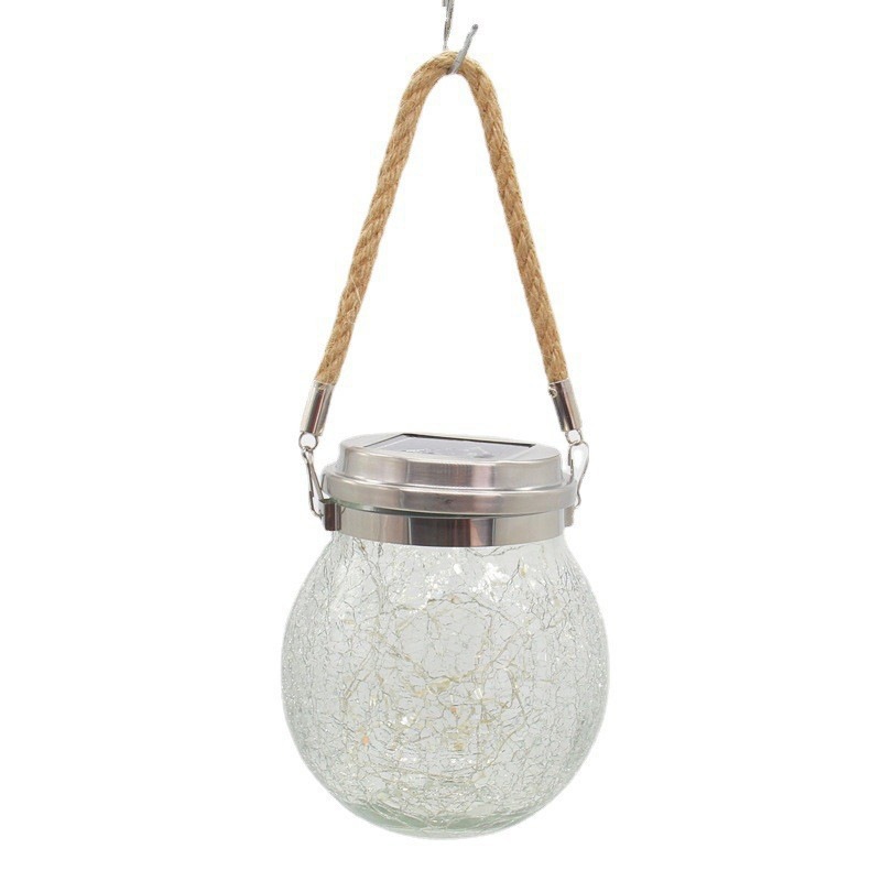 Factory wholesale Amazon outdoor courtyard decoration solar crack bottle light garden light waterproof LED night light