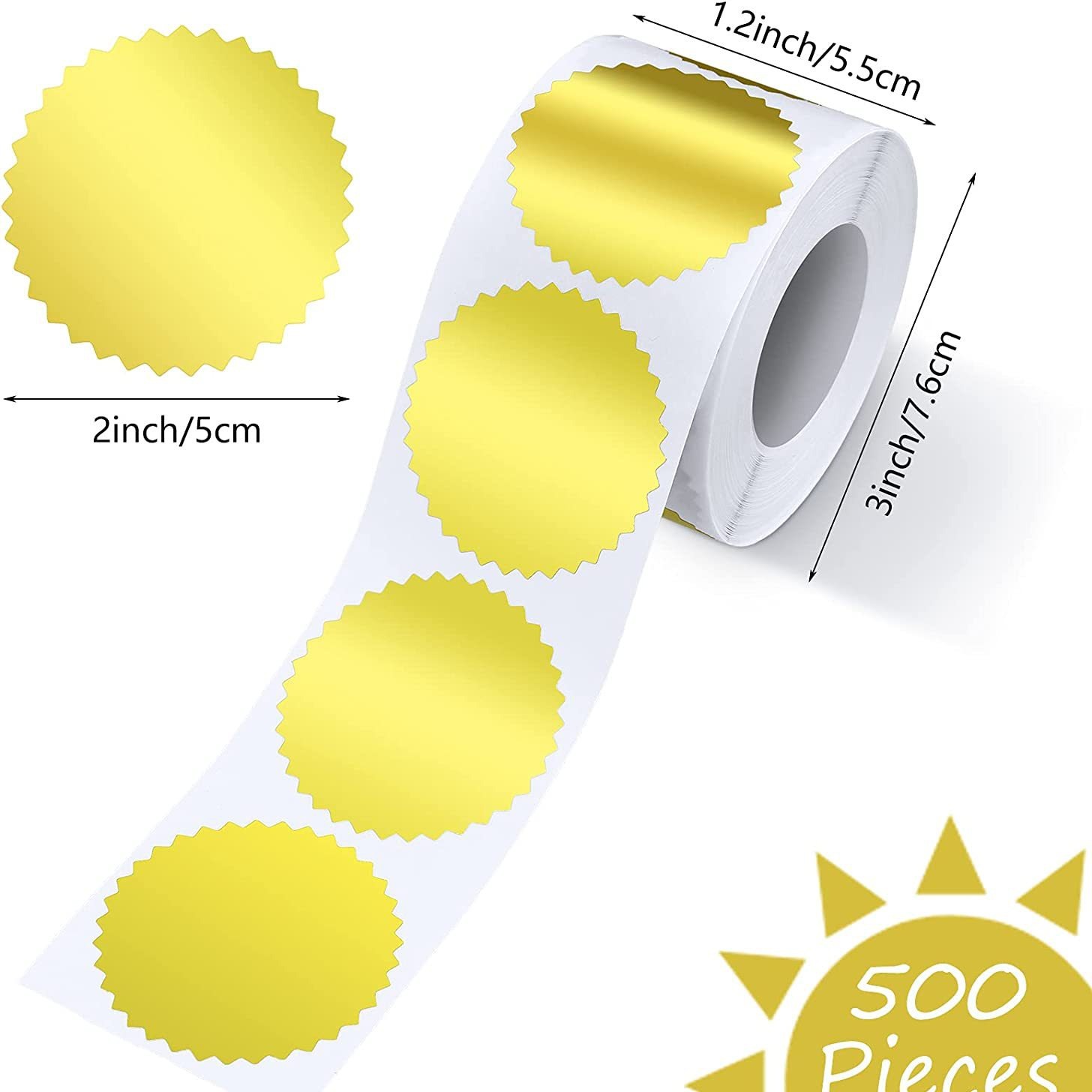 Foreign trade hot spot 50mm certificate convex concave seal blank Embossed Stickers Embossed Stickers