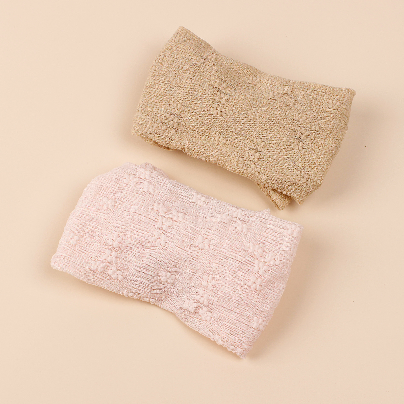 New Baby Mesh Hair Strap Cross-border Baby Double Bow Elastic Headband European and American Children's Hair Accessories