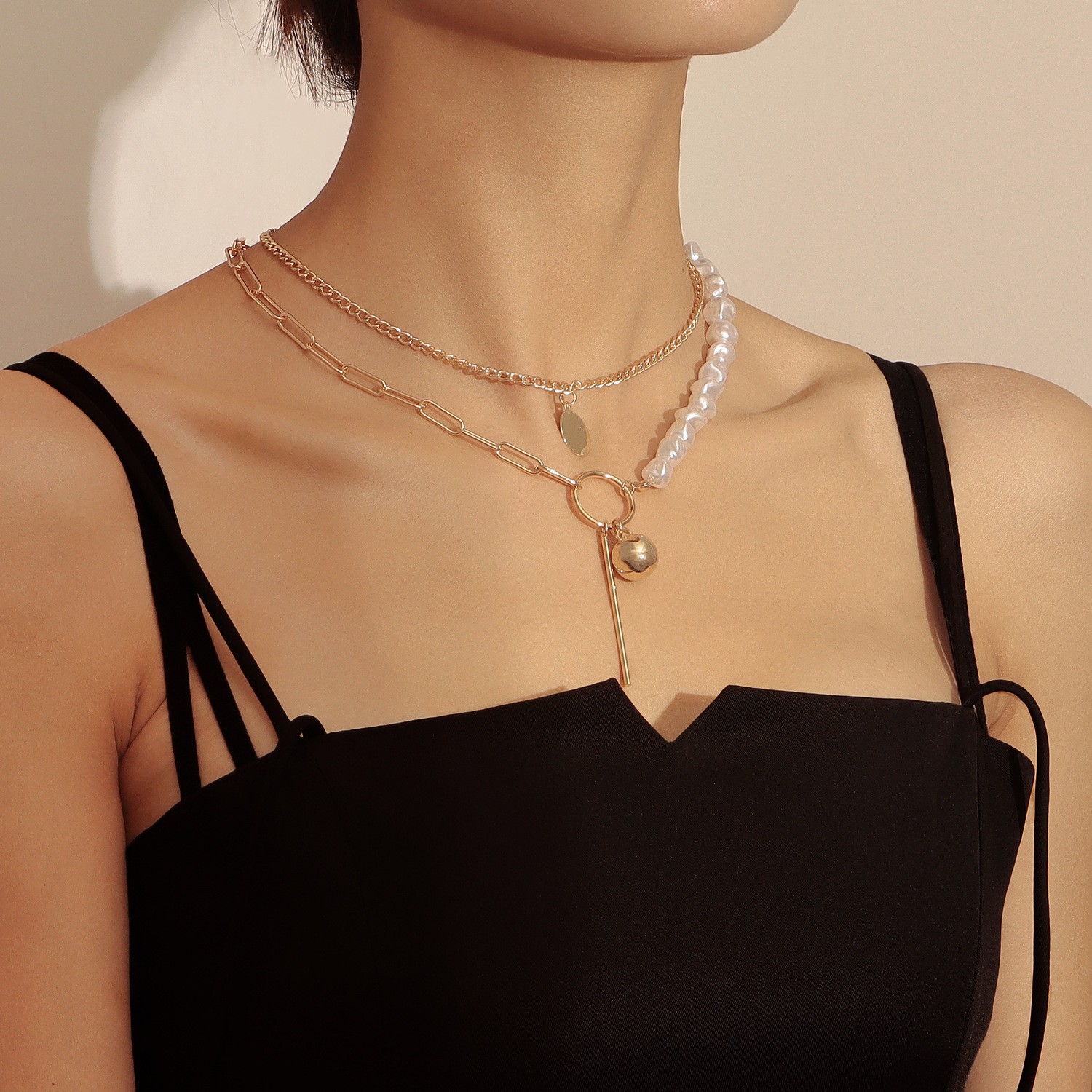 European and American cross-border jewelry INS cross love fritillary necklace necklace women's sweater chain fashion accessories