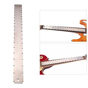 Guitar Repair Tool Neck Notch Ruler 42cm Stainless Steel Measuring Bass Electric Guitar Neck Ruler